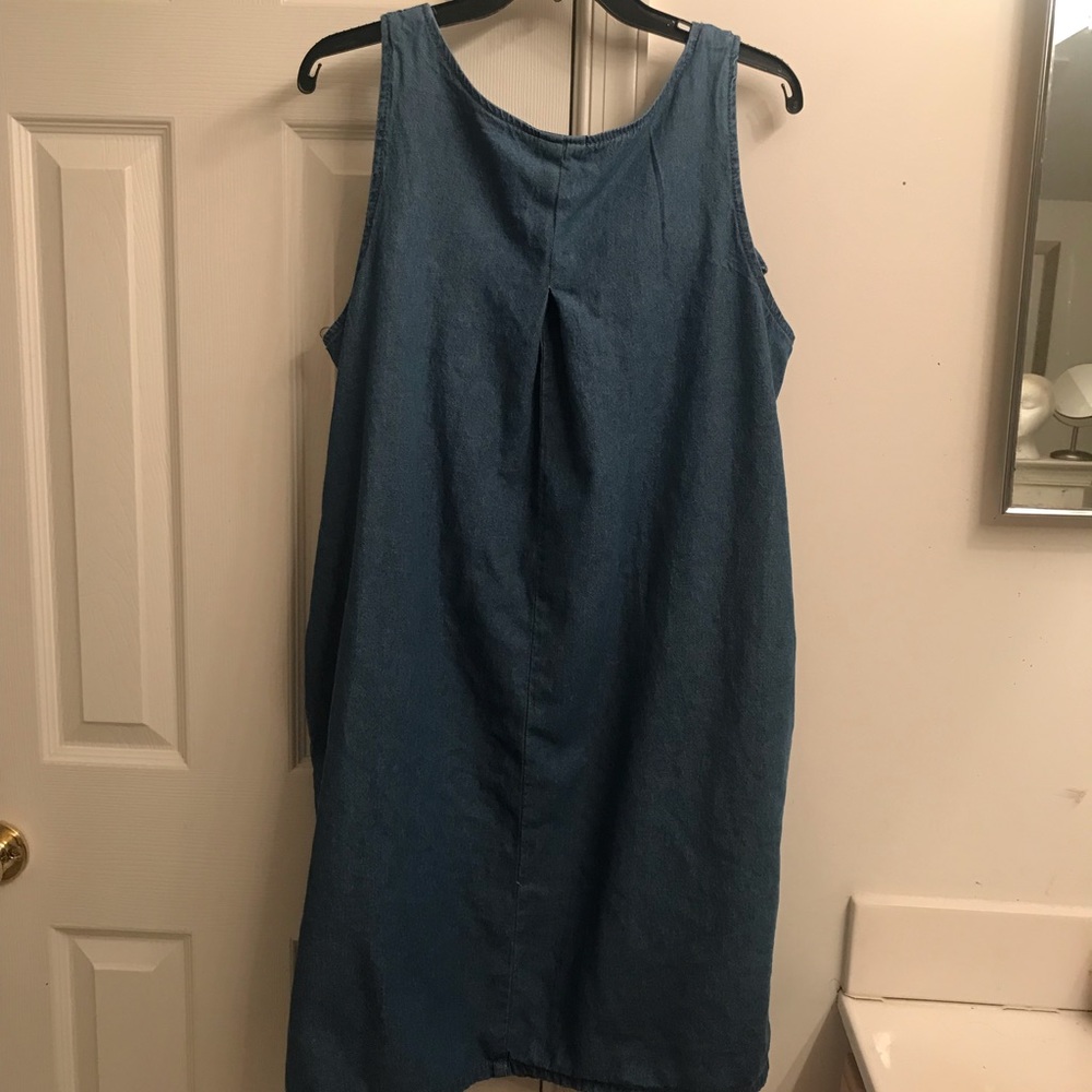 Jean dress sleeveless with pockets - Picture 2 of 5
